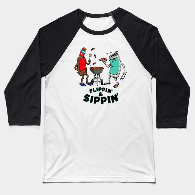 Flippin' & Sippin' Baseball T-Shirt by Scott Beermeister